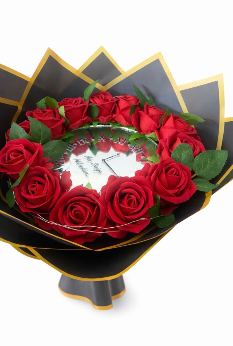 Sevgiliye Özel Aynalı Gül Buketi